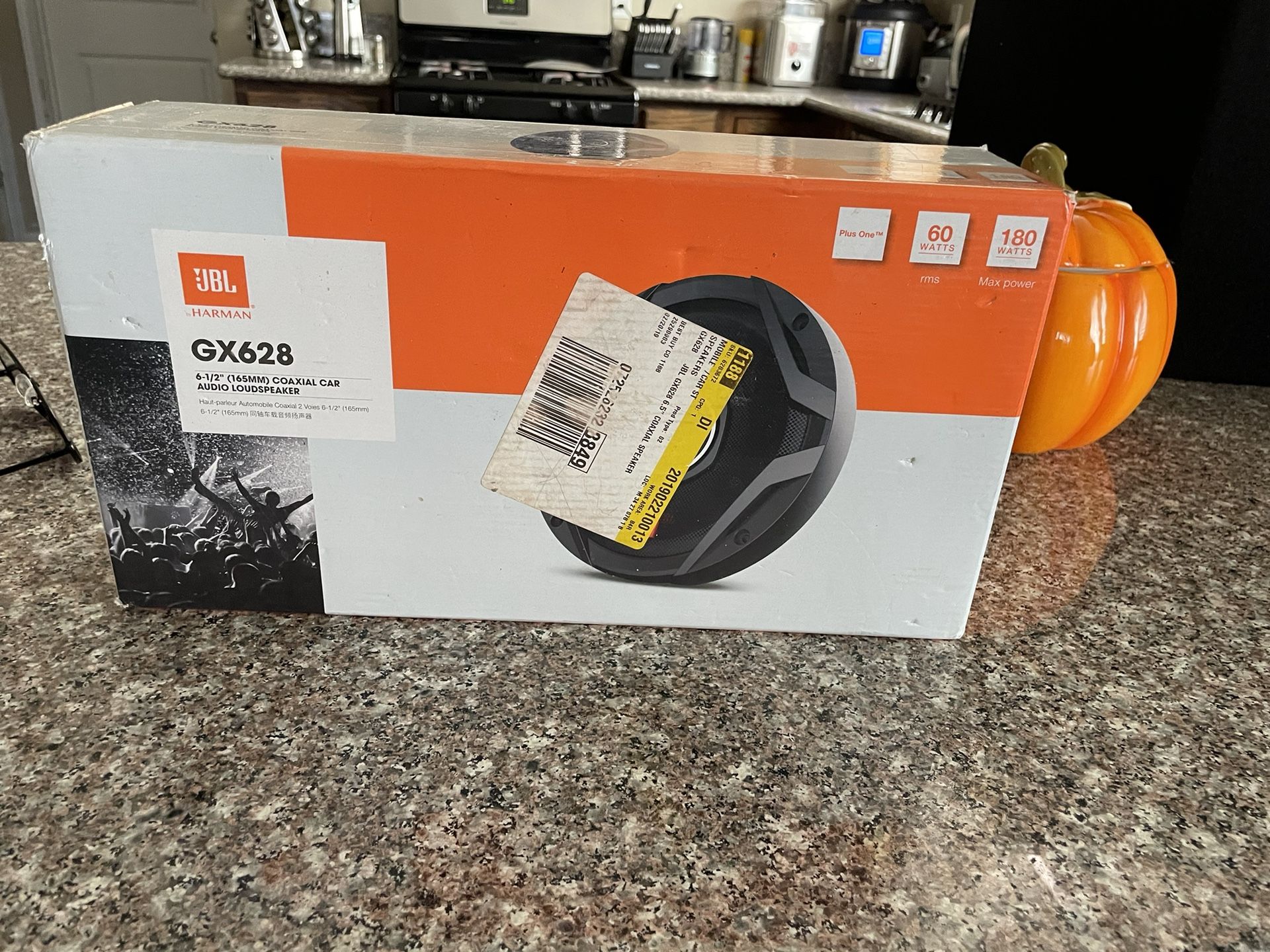 JBL GX628 GX Series 6.5" 180W Peak Power 2-Way Coaxial Car Loudspeakers (Pair)