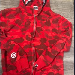 Red bape hoodie 