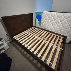 Queen Size Bed Frame  And Head Board. 