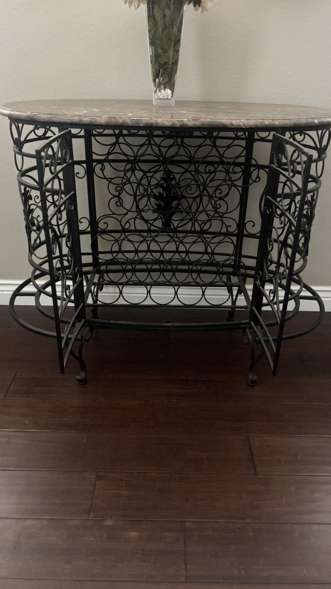 Wine Bottle Rack Rod Iron And Granite