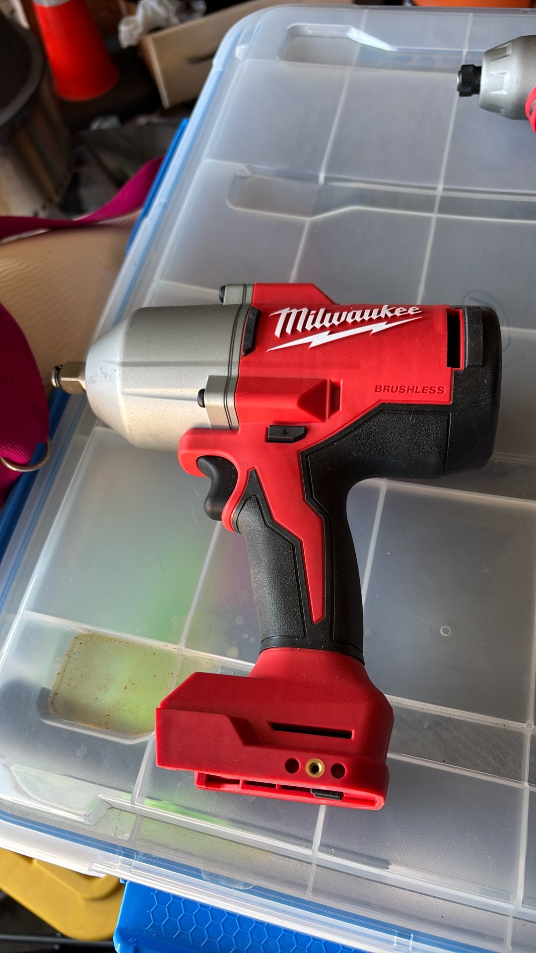 M18 18-Volt Lithium-Ion Brushless 1/2 in. High Torque Impact Wrench with Friction Ring (Tool-Only) by Milwaukee $ 279 . 00