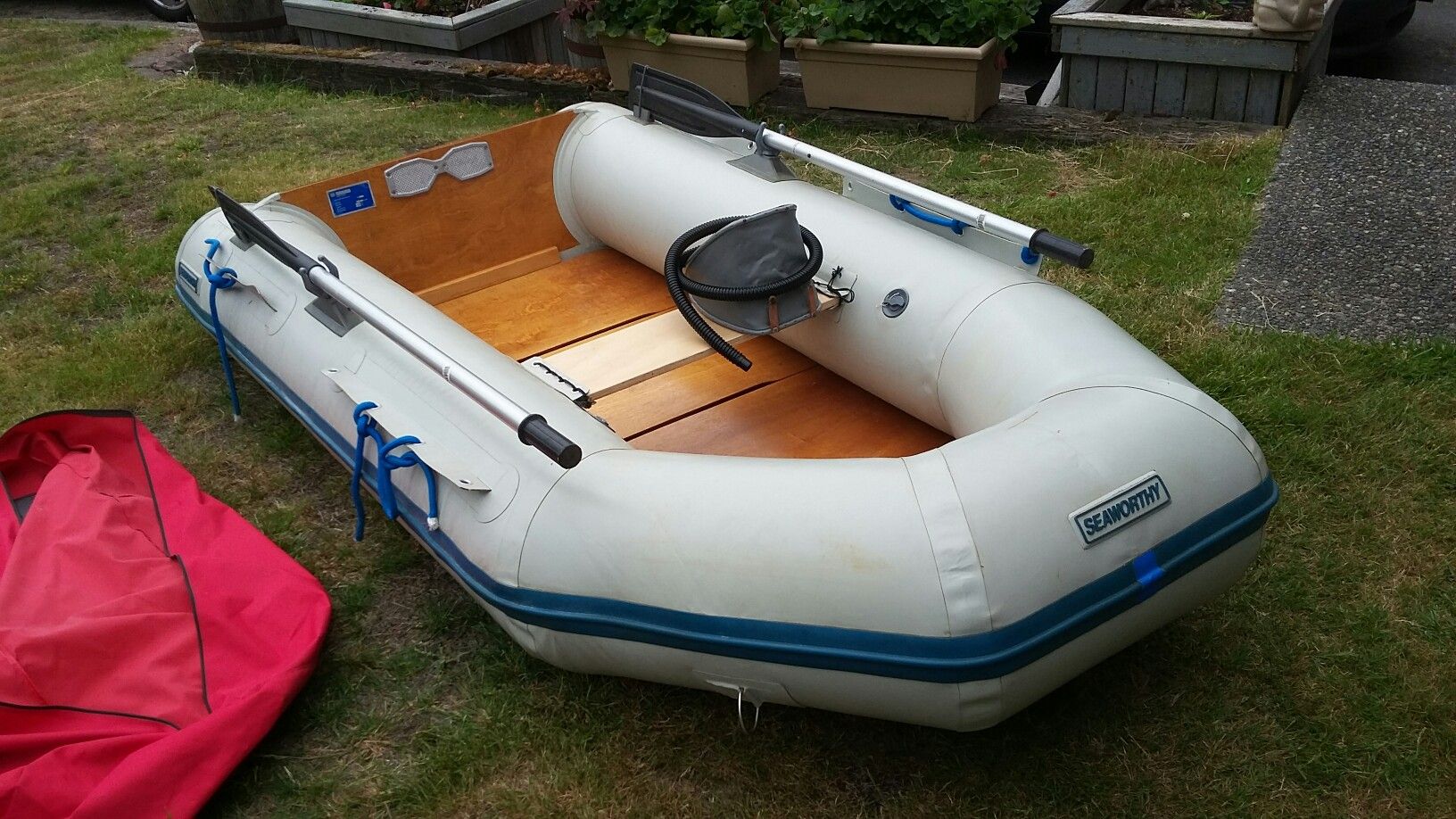 Seaworthy 9.2 foot inflatable boat.