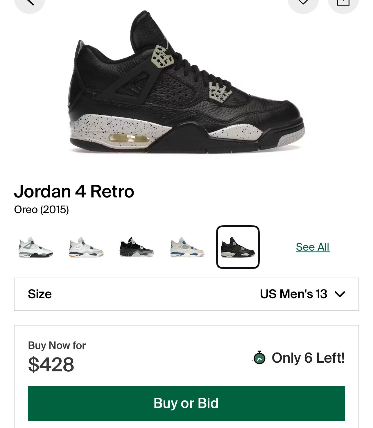 Jordan 4 Retro Oreo