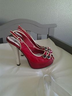 Red high heels size 6