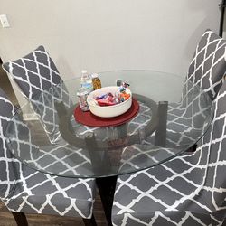 Glass top dining/ breakfast table