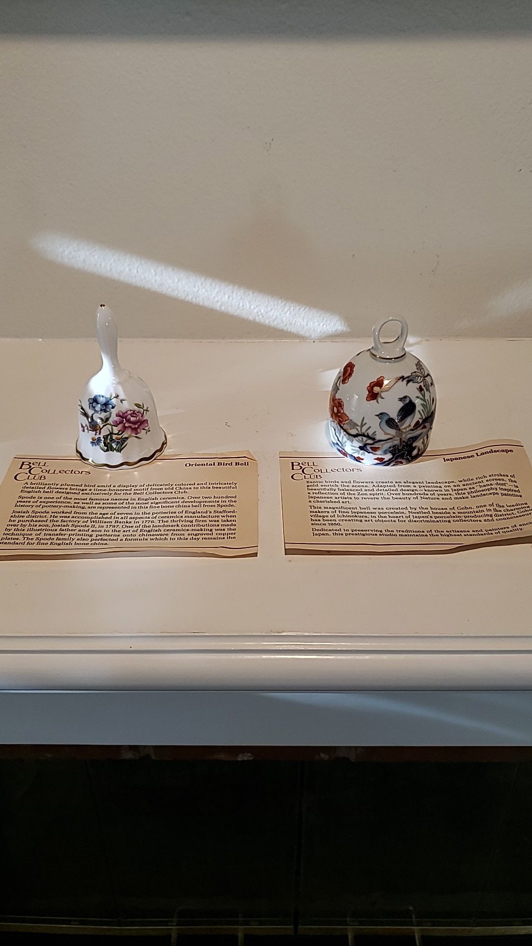 Another English vs. Japanese China Collectible Bells. SPODE vs. GOHO.