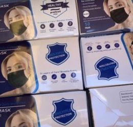 Black disposable face masks 50 Ct