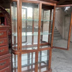 Nice Display Cabinet Good Condition It Has Light On Top Inside 