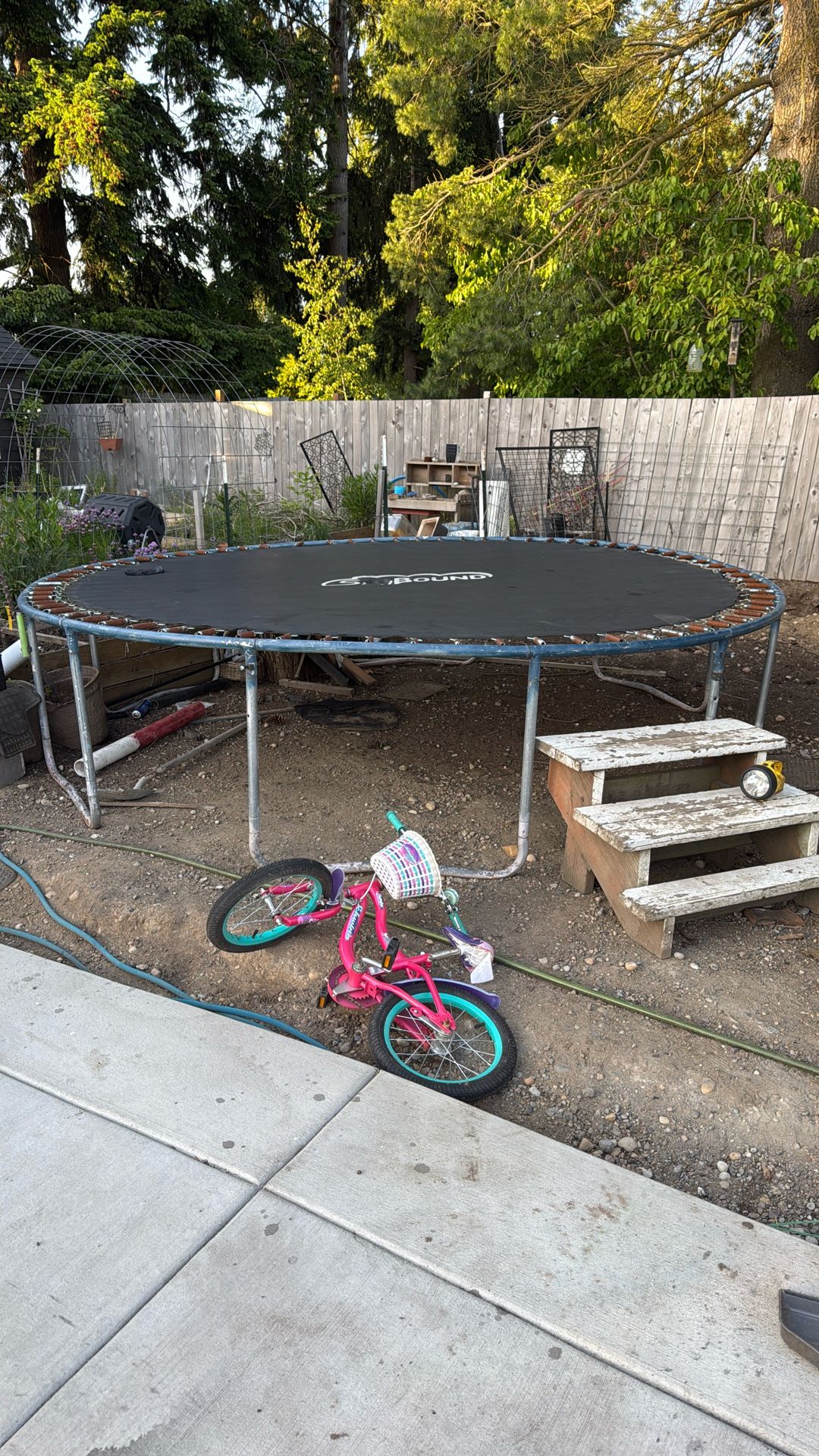 Adult size trampoline rip in trampoline part