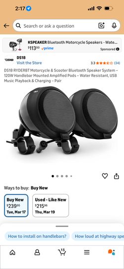 DS18 Speakers Water resistant