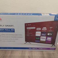 TCL 32" CLASS 3-SERIES FULL HD LED SMART ROKU TV - TELEVISION SMART TV FLAT SCREEN 