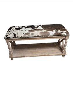 Genuine Cowhide Bench