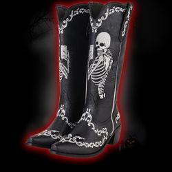 Women’s Skeleton Boots – New – Size 6.5/7