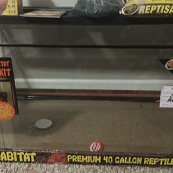 New 40 gallon terrarium with supplies