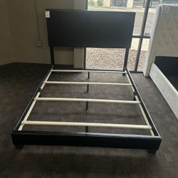 Black Leather Queen Bed Frame (other Sizes Available) 