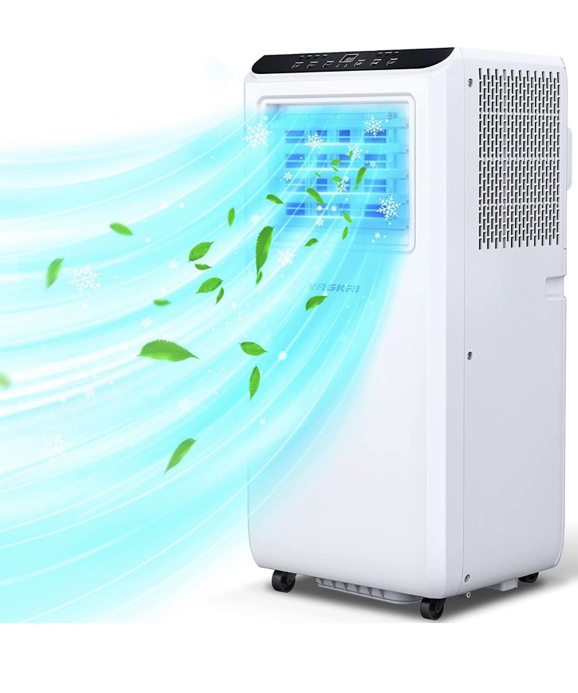 VAGKRI Portable Air Conditioners 8000 BTU 3-in-1 AC Unit with Fan & Dehumidifier, Cools up to 250 sq. ft. ETL Protection with Side Handles & Casters,
