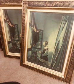 Pair “Johannes Vermeer print”   (2) frames