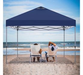 Canopy Tent 10'x10' Pop Up Gazebo with 1-Person Set Up, 4 Sidewalls