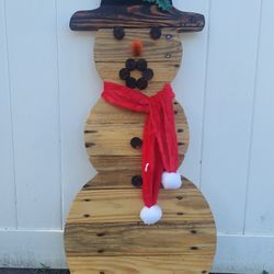 SNOWMAN Wood/handmade. Christmas Decor.
