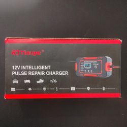 12V Trickle Charger Maintainer 6A with LCD Display, Temp Compensation, Desulfator for Car, Truck, Motorcycle, Marine