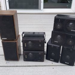 ***Vintage*** Four Sets Of Book Shelf Speakers