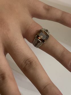 Silver 925 stamped with sparkly Zc ring size 7