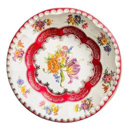 Vintage 1971 Daher Decorated Ware Floral Tin Bowl