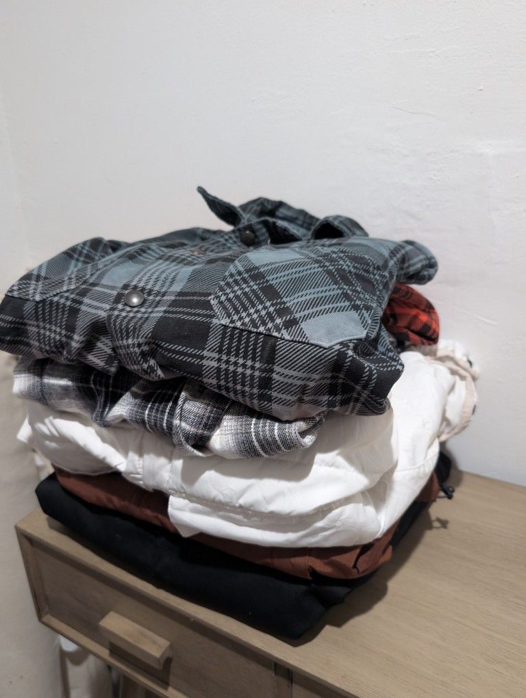 Men's Clothes Puffer Jacket Shirt 