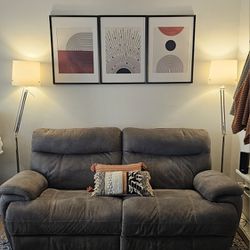 Gray Recliner Couch (La-Z-Boy style)