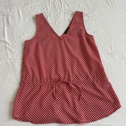 banana republic red and white patterned tank - size xs