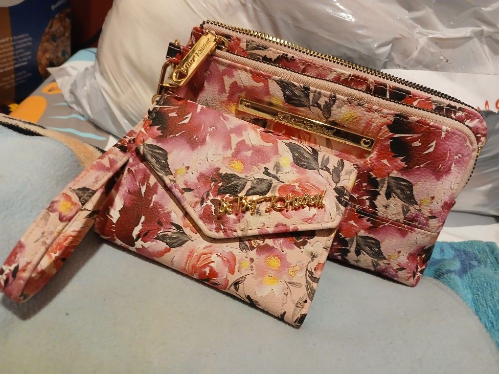 Betsy Johnson Wristlet And Wallet 