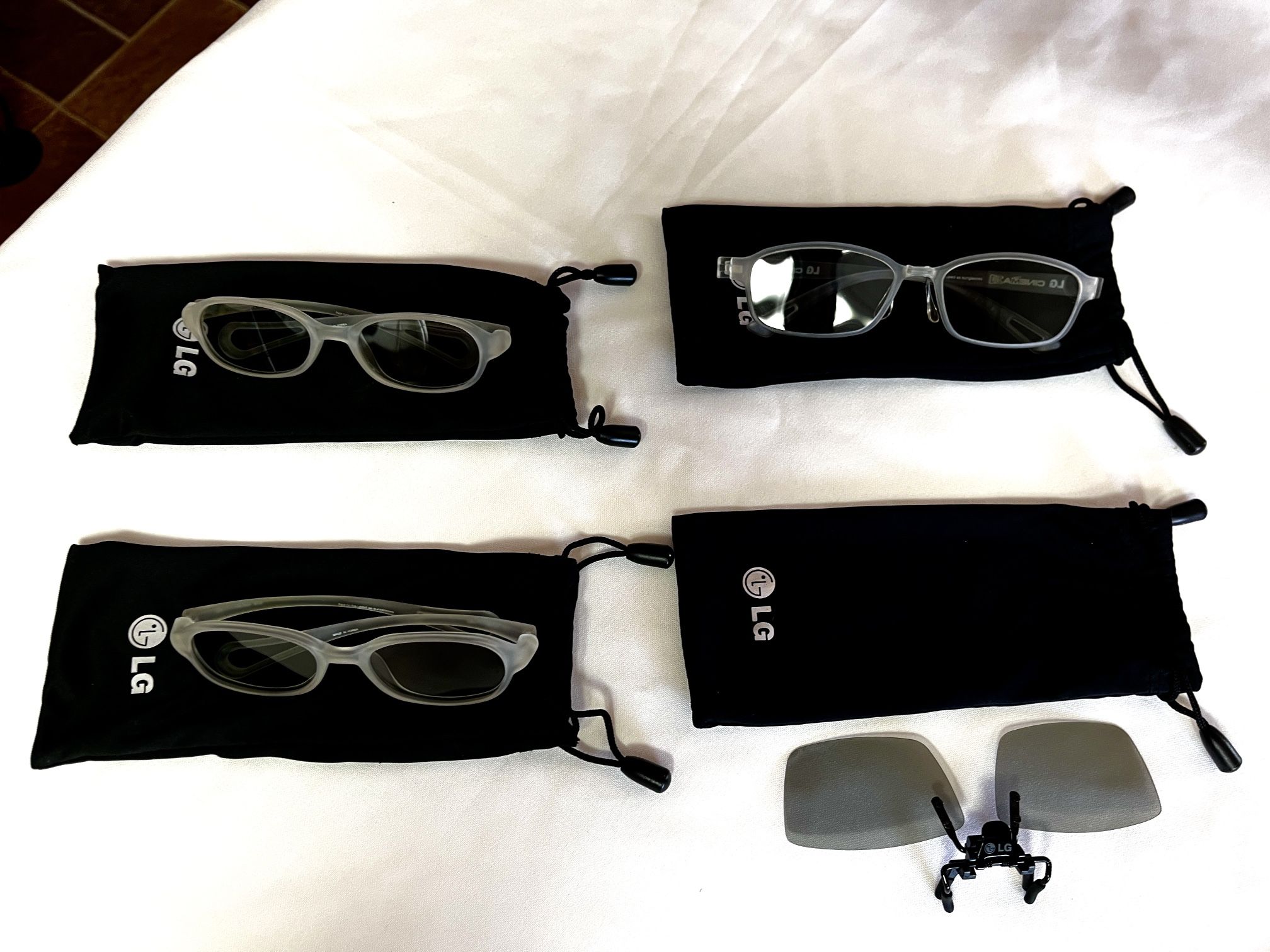 LG CINEMA 3D GLASSES CLEAR & CLIP-ON LG CINEMA 3D GLASSES