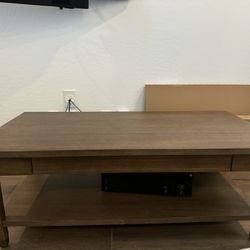 Wood Coffee Table W/ Drawer
