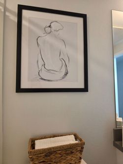Framed Figure Sketch Wall Art