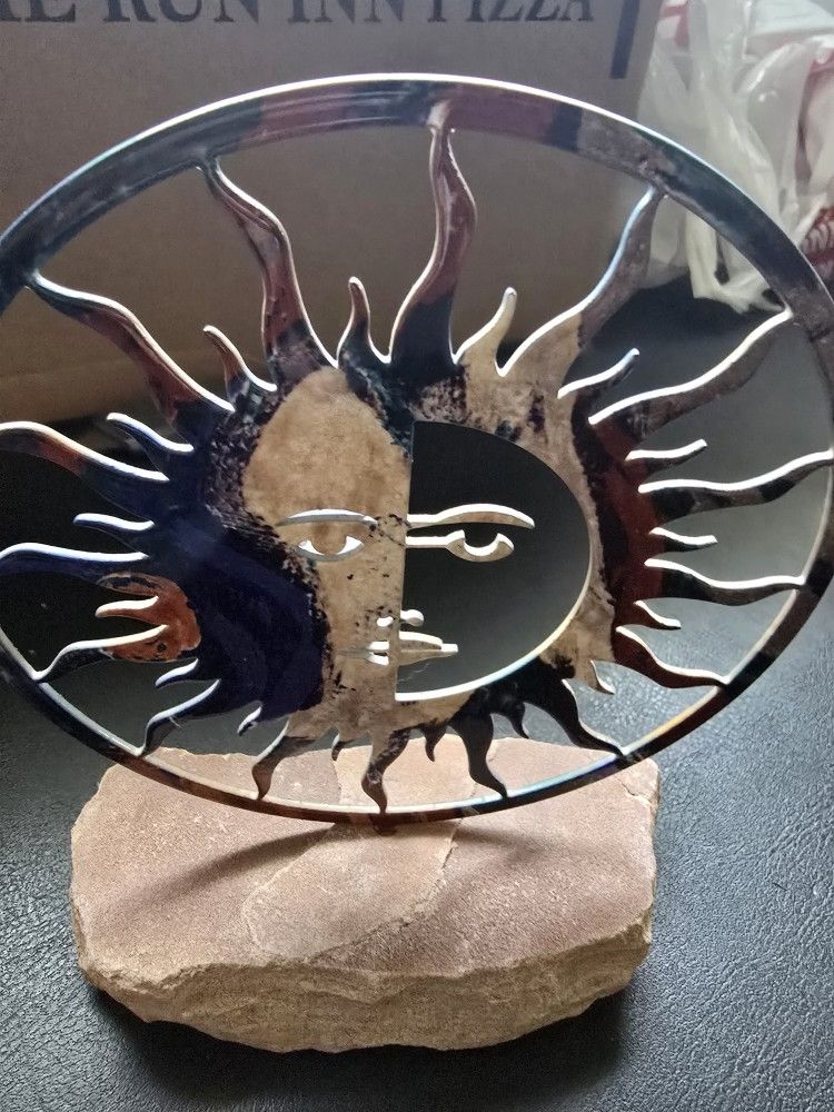 SUN/MOON ENAMELED ART