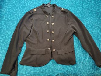 Plus Military Style Blazer
