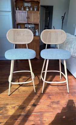 Metal Rattan Bar Stools
