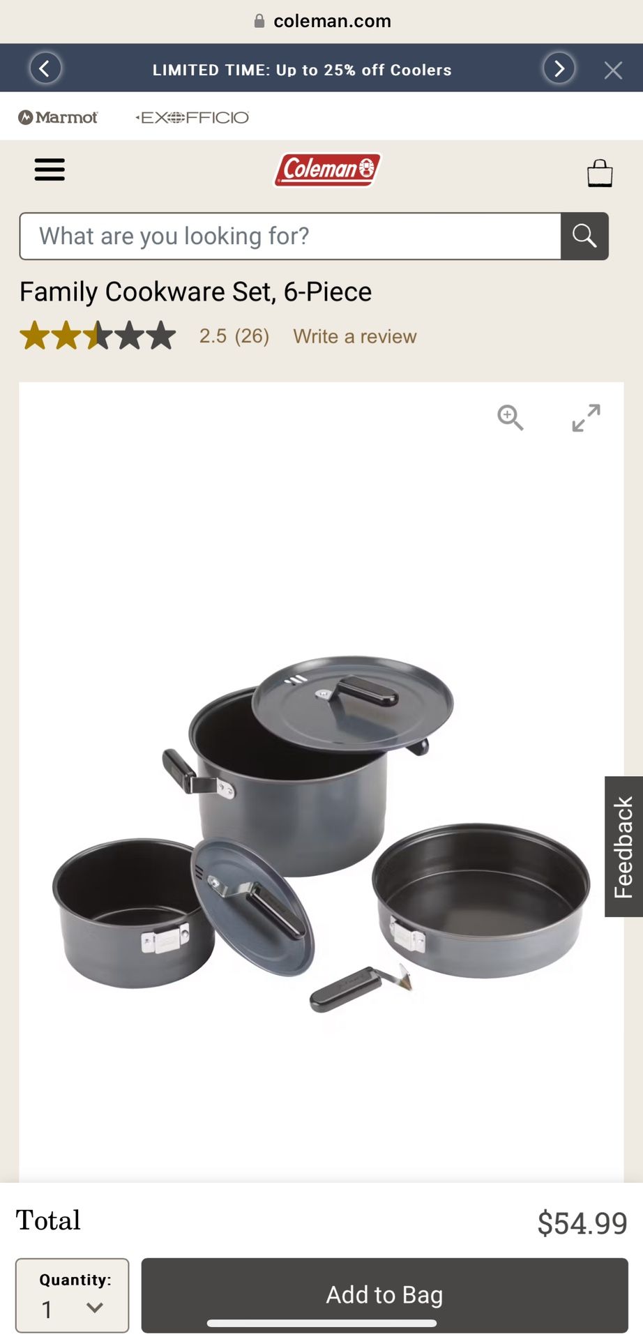 Coleman Family Cook Set  (6 Pieces)