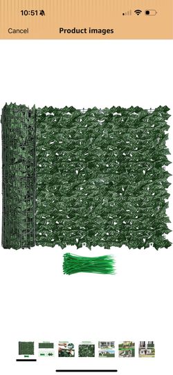 Artificial Ivy Privacy Fence Wall Screen, 40X120 in UV-Anti Faux Greenery Backdrop Ivy Vine Leaf Hedges Fence Panels for Patio, Balcony, Garden, Backy