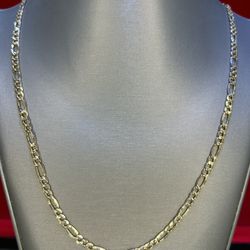 10K GOLD FIGARO CHAIN 