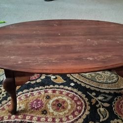 Brown Wooden Coffee Table- FREE-Must Go-Pick Up Only
