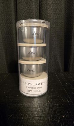 Ellen Degeneres Set of 4 Stainless Steel Mini Prep Bowls