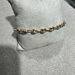 10k Gucci Ankle Bracelet Size 10