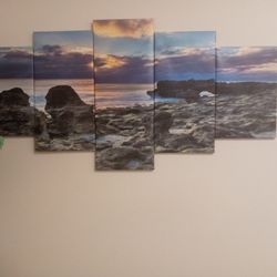 5 Canvas Beach Wall Art
