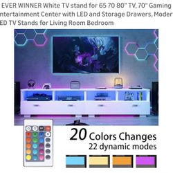 Tv Stand With LED light And Storage