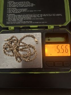 Solid 10k Gold Rope Chain 24” Inches 