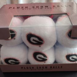 New University Of Georgia Plush Snowballs With Team Logo