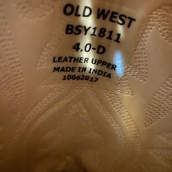 Old West Kids Leather Boots