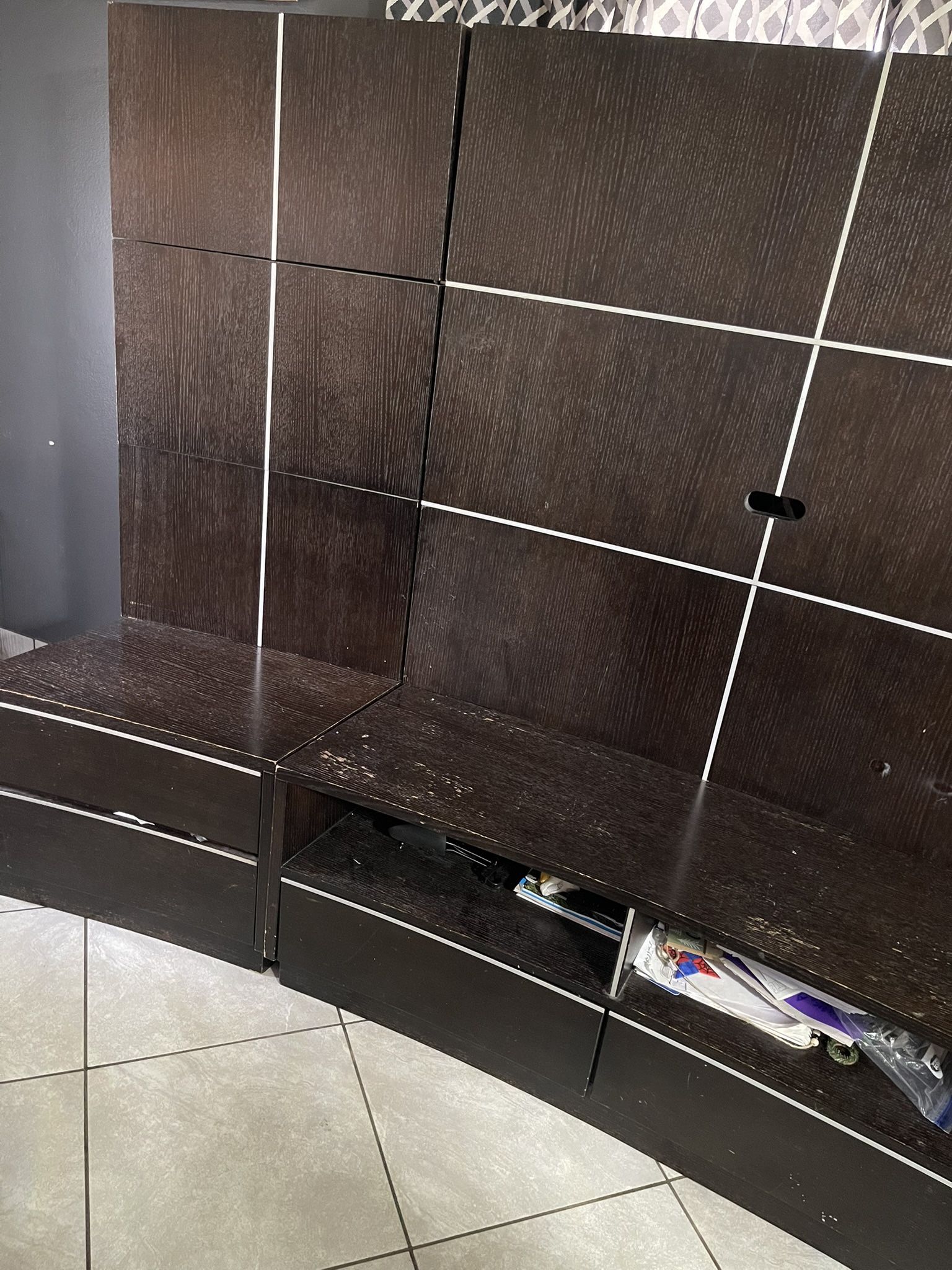 Large TV Stand Entertainment Center