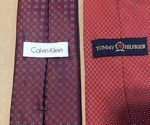 2 Designer Ties Tommy Hilfiger & Calvin Klein Excellent Condition